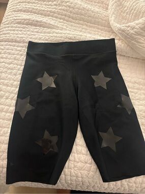 ultracor Black Star-Appliqué Athletic Bike Shorts